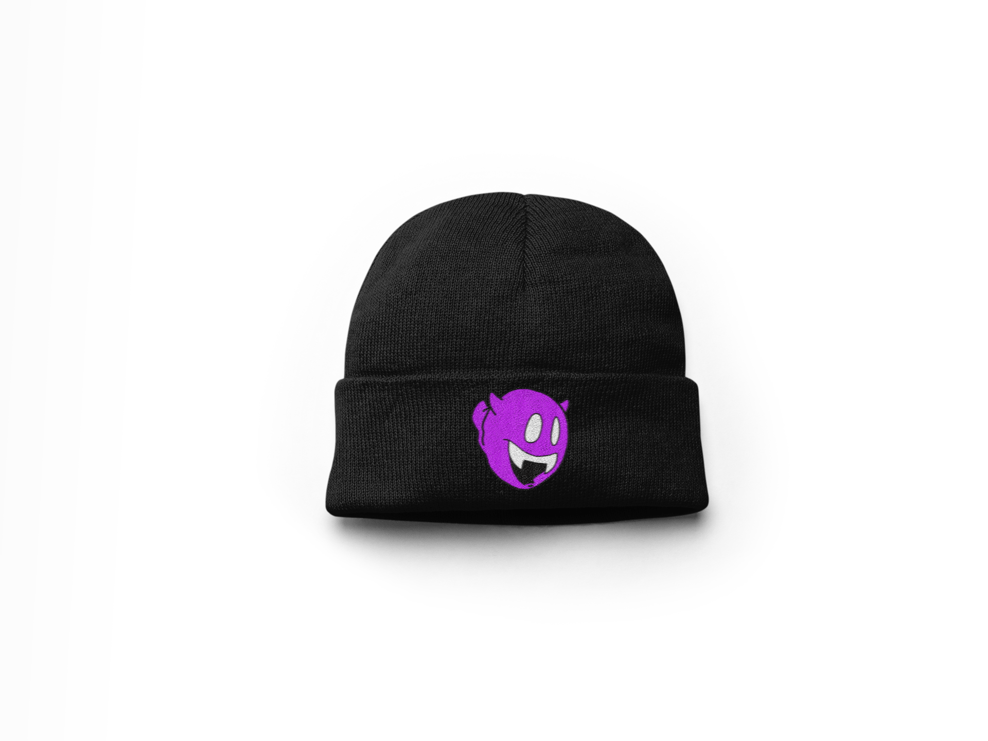 Purple Ghost Logo Beanie
