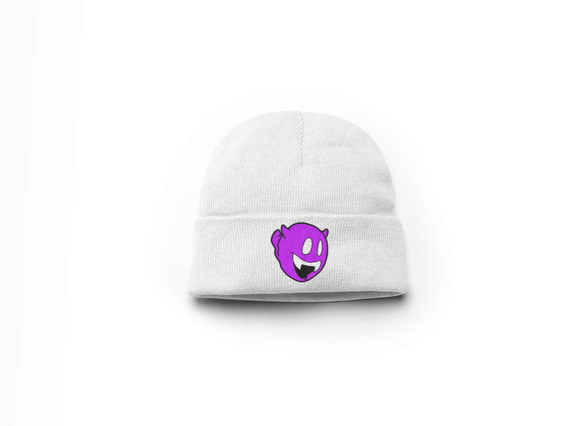Purple Ghost Logo Beanie